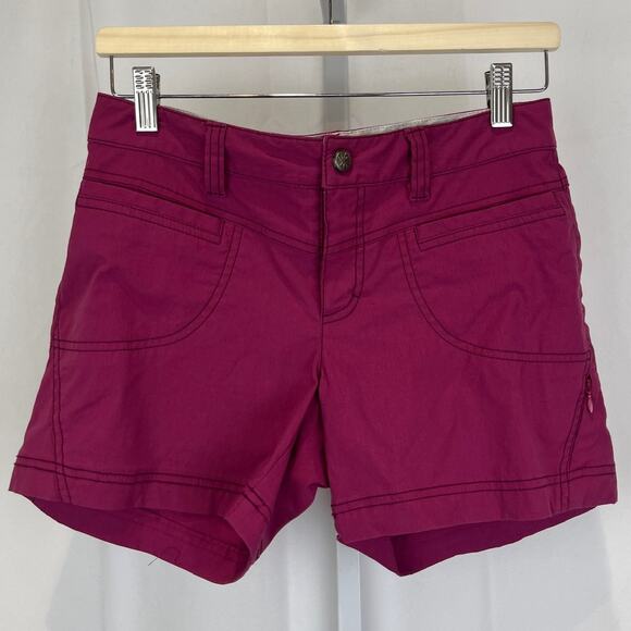 ATHLETA Size 4 5" Dipper Shorts 739408 Zip Fly Magenta Purple Pink - Picture 8 of 8